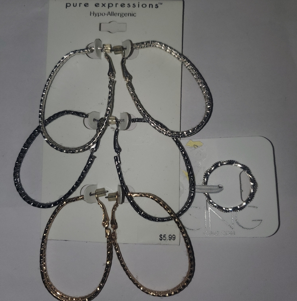 3pk Hoop Earrings & Ring